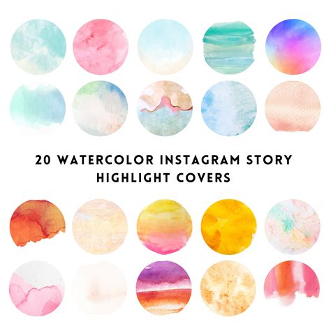 Watercolor Instagram Story Highlight Icons Highlight Covers Etsy