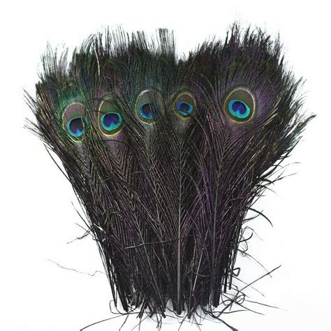10 plumas de pavo real 25 30 cm craft pluma deco artesanía etsy