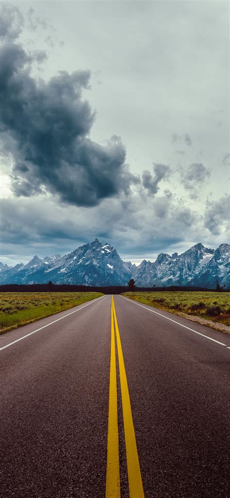 Marks Highway Road Landscape Mountains Clouds 2340 X 1080