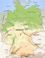 Germany topographic map - Germany satellite map (Western Europe - Europe)