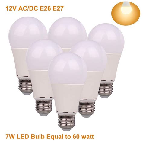 12v Led Bulb E26 7w Low Voltage Off Grid Solar Lighting Ac11 18vdc 12