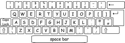 You can use the cursor keys, delete text, check spelling, save, insert oddball characters. Blank Keyboard Template | Template printable, Keyboard ...