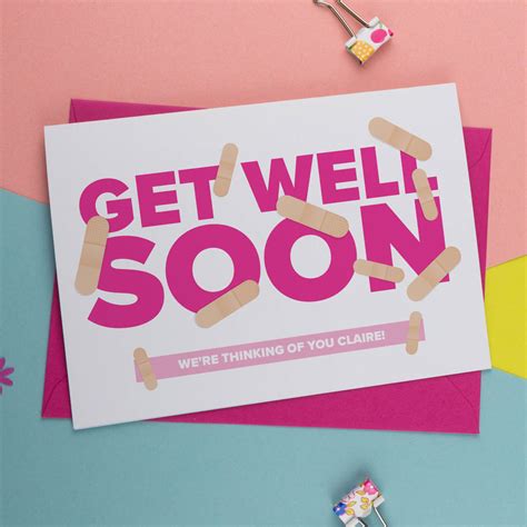 Best get well soon messages, wishes and quotes. Personalised Get Well Soon Card By A Is For Alphabet ...
