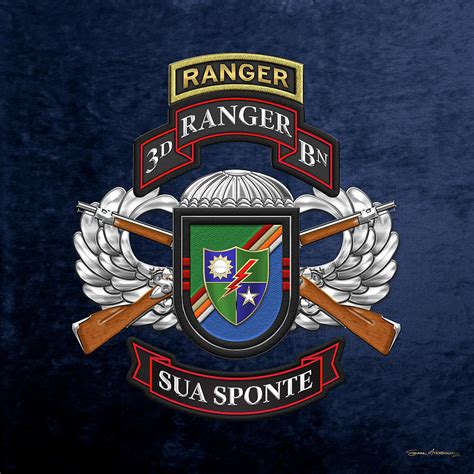 3rd Ranger Battalion Army Rangers Special Edition Over Blue Velvet
