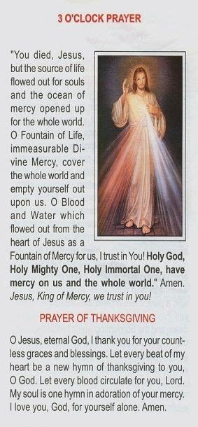 For your search query divine mercy prayer 3 o clock prayer mp3 we have found 1000000 songs matching your query but showing only top 10 results. Novenas - 3 O'Clock Prayer Divine Mercy | Faith prayer ...