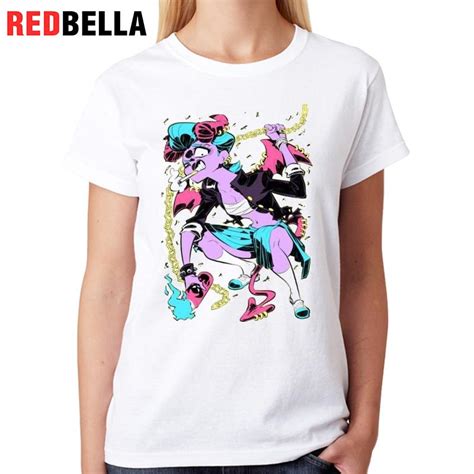 Redbella Femme Clothing Punk Parody Cool Japan Harajuku Style Cartoon Rock Hipster Funny T Shirt