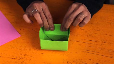 Cómo Hacer Una Cajita De Origami Muy Fácil Youtube