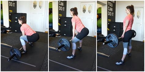 A Young Woman Performing A Sumo Deadlift Straight Leg Deadlift