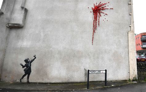 Greatbigcanvas.com has been visited by 100k+ users in the past month Banksy says he is "glad" his latest artwork was vandalised