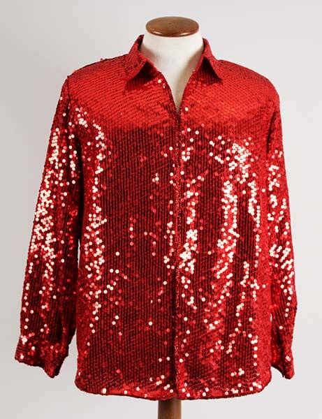 Liberace Stage Worn Red Sequin Dress Shirt Memorabilia Expert