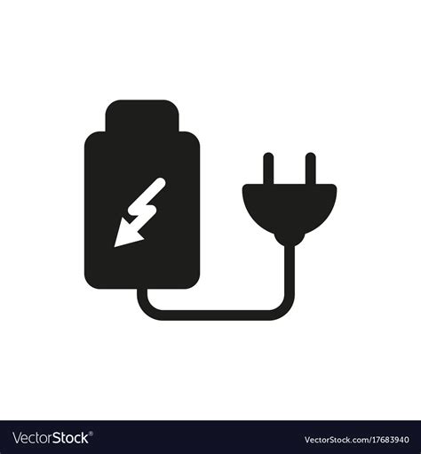 Battery Charger Electric Plug Icon Royalty Free Vector Image