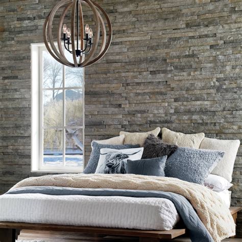 Replace a dated, painted accent wall with stone. 5 Stunning Indoor/Outdoor Vertical Stacked Stone Accent Walls