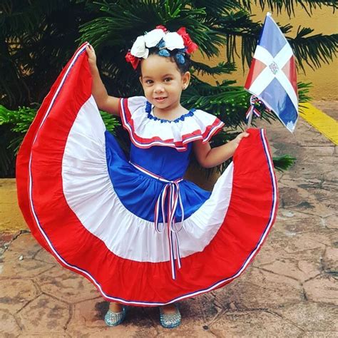 Dominican Republic Traditional Childrens Dress Ls