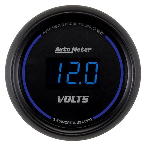 Auto Meter® 6993 Cobalt Digital Series 2 116 Voltmeter Gauge 8 18v