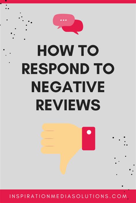 How To Respond To Negative Reviews Inspiration Media Solutions