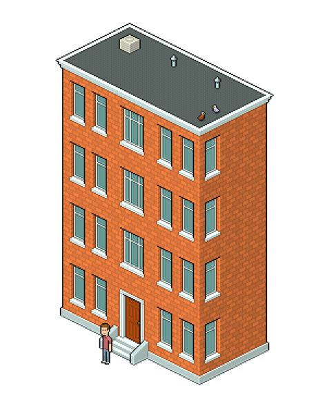 Create An Isometric Pixel Art Apartment Building In Adobe Photoshop