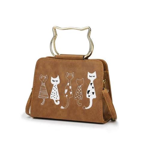 Cat Fleas Cat Bag Girls Bags Small Crossbody Bag Cat Print Vintage
