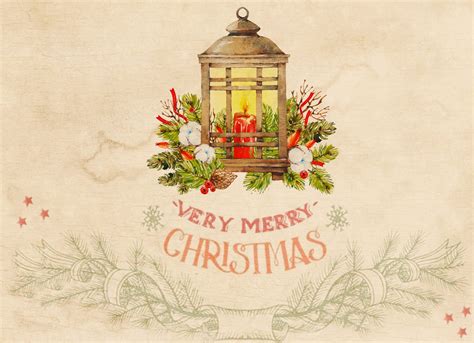 Vintage Christmas Holiday Card Free Stock Photo Public Domain Pictures