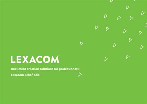 Lexacom For Professional; Echo by Lexacom - Flipsnack