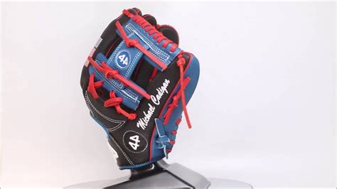 44 Pro Custom Baseball Glove Youth Rise Series Black Royal Blue Red I