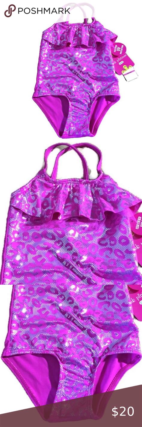 Sold New Pink Leopard Foil Monokini Swimsuit 24m Swimsuits Monokini