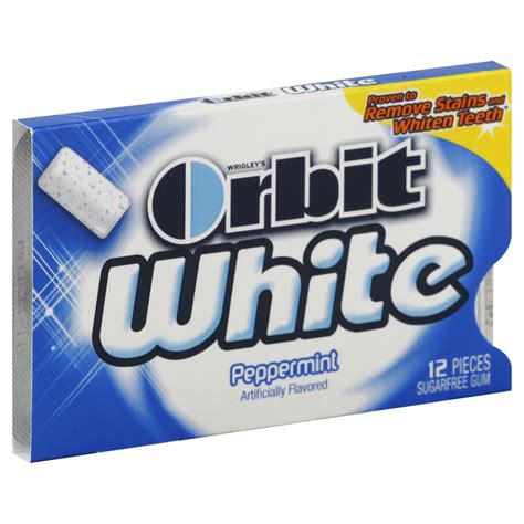 Orbit White Gum Sugarfree Peppermint 12 Pieces