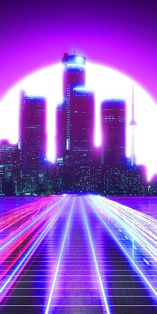Synthwave City 4k Wallpaper Iphone Wallpapers