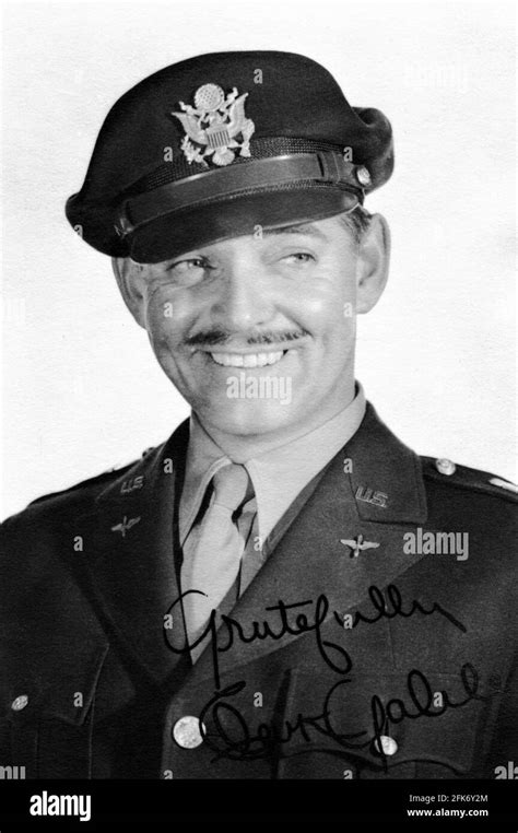 Lieutenant Clark Gable Of The Us Army Air Forces 1943 Portrait By