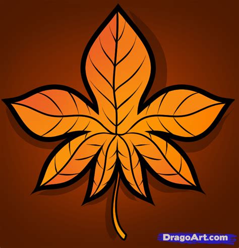 Similarly, draw a horizontal line equally dividing the bottom half of the rectangle. How to Draw an Autumn Leaf, Step by Step, Trees, Pop Culture, FREE Online Drawing Tutorial ...