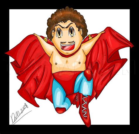 How To Draw Chibi Wrestler Nacho Libre Step By Step Drawing Guide By