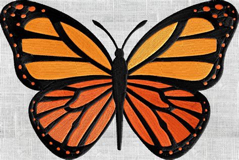 Monarch Butterfly Embroidery Design File Instant Download Exp Jef