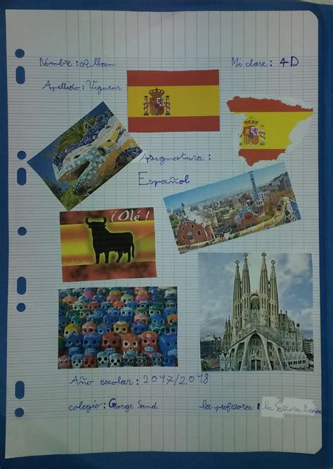 Page De Garde Cahier D Espagnol Communauté Mcms™ Nov 2023