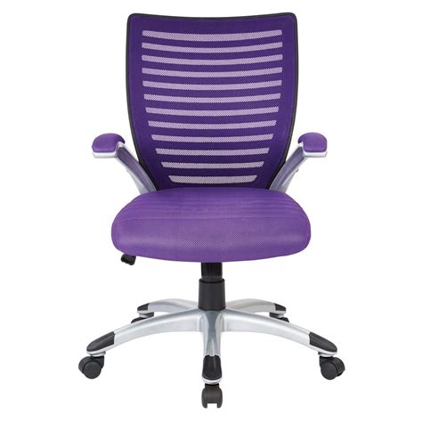 Purple Mesh And Polyester Office Star Products Office Chairs Emh69096 512 64 600 
