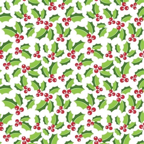 Christmas Mistletoe Pattern Vector Free Download