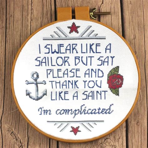 Swear Like A Sailor Please And Thank You Like A Saint Etsy