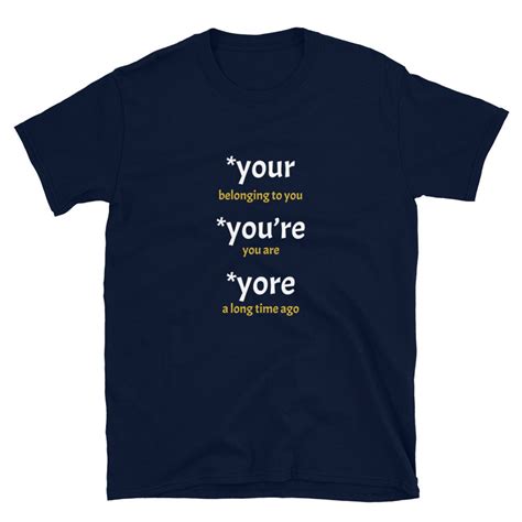 Your Youre Yore Internet Grammar Shirt Etsy