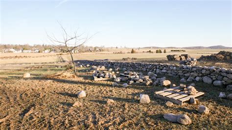 Stone Wall Progress West Confederate Avenue Gettysburg Daily