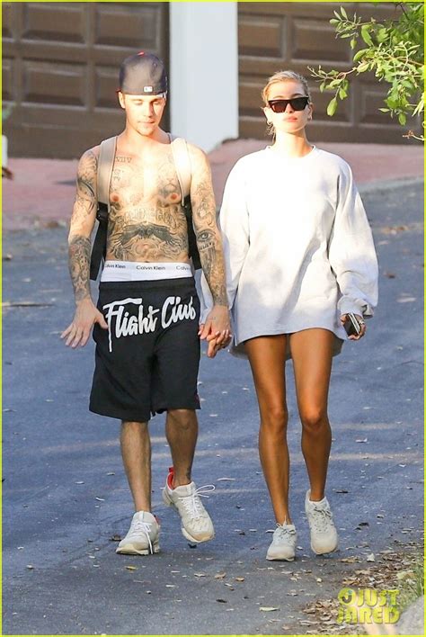 Photo Justin Bieber Shows Off Tattoos On Shirtless Hike With Hailey 09
