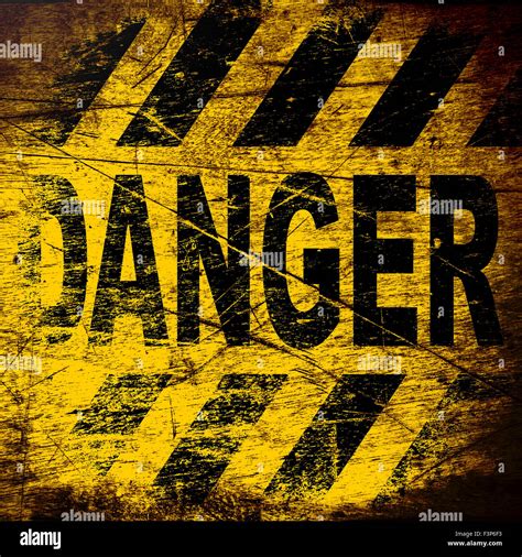 Worn And Grungy Danger Sign Stock Photo Alamy