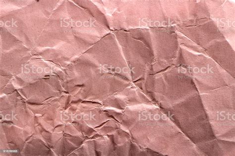 Red Crumpled Wrinkled Paper Texture For Background Stock Photo