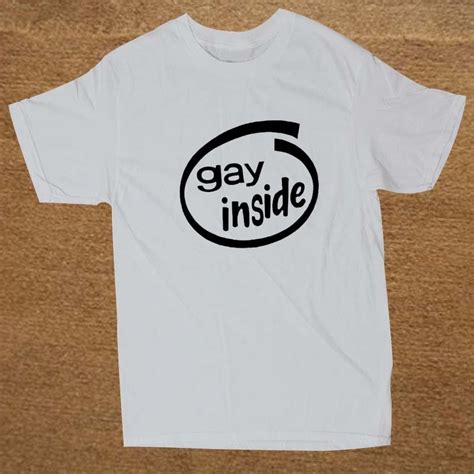 Gay Pride Inside Party Custom Funny T Shirt Tshirt Men Cotton Short