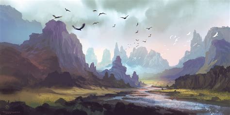 Mountain Landscape By Ferdinandladera On Deviantart Fantasy Landscape