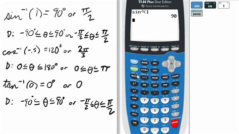 Inverse Trig on TI 84 Graphing Calculator - YouTube