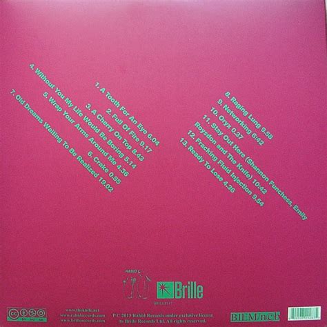 The Knife Shaking The Habitual Limited Edition Vinyl Pussycat Records