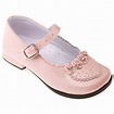 SALE Girls Pink Patent Mary Jane Shoes With Rose Buds | Cachet Kids
