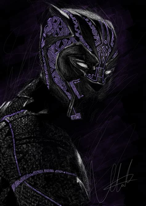 Black Panther Poster Black Panther Print Avengers Poster Black