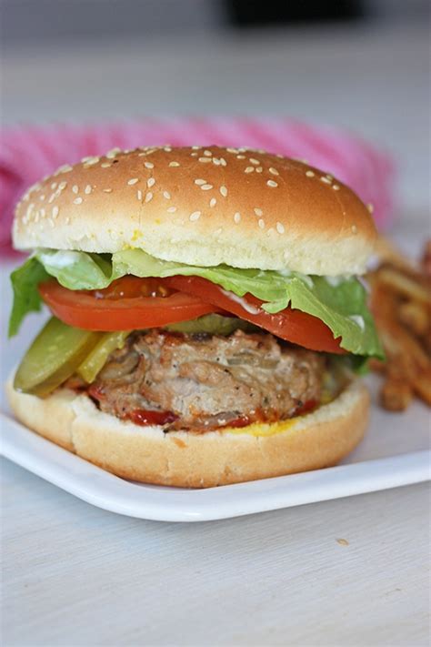 Caramelized Onion Turkey Burgers Busy But Healthy