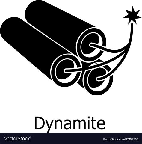 Dynamite Icon Simple Black Style Royalty Free Vector Image