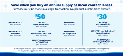 Alcon Rebate Online Save On Contacts Contacts Compare
