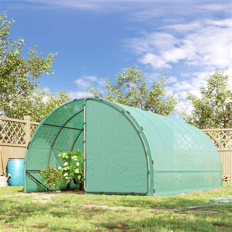 Outsunny 20 X 10 X 7 Tunnel Greenhouse Outdoor Walk In Hot House